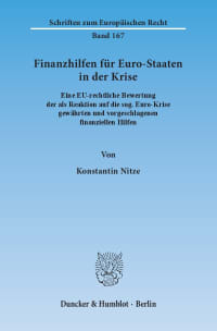 Cover Finanzhilfen für Euro-Staaten in der Krise