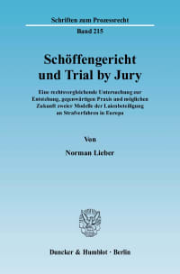 Cover Schöffengericht und Trial by Jury