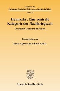 Cover Heimkehr: Eine zentrale Kategorie der Nachkriegszeit