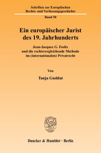 Cover Ein europäischer Jurist des 19. Jahrhunderts