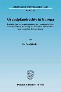 Cover Grundpfandrechte in Europa