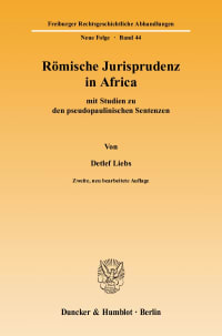 Cover Römische Jurisprudenz in Africa