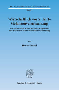 Cover Wirtschaftlich vorteilhafte Gefahrenverursachung