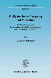 Cover Obligatorische Beratung und Mediation