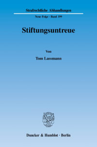 Cover Stiftungsuntreue