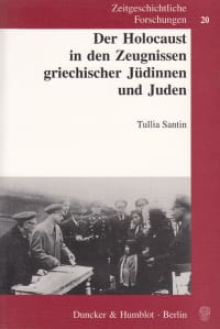 Cover Der Holocaust in den Zeugnissen griechischer Jüdinnen und Juden