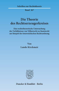 Cover Die Theorie des Rechtserzeugerkreises