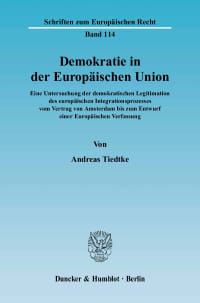 Cover Demokratie in der Europäischen Union