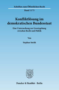 Cover Konfliktlösung im demokratischen Bundesstaat