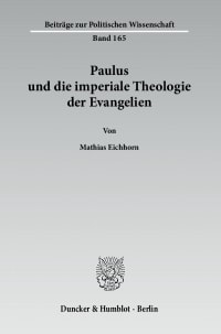 Cover Paulus und die imperiale Theologie der Evangelien