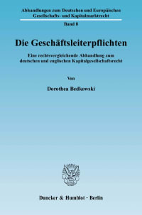 Cover Die Geschäftsleiterpflichten