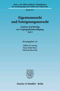 Cover Eigentumsrecht und Enteignungsunrecht