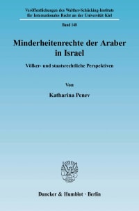 Cover Minderheitenrechte der Araber in Israel