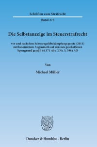 Cover Die Selbstanzeige im Steuerstrafrecht