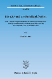 Cover Die KEF und die Rundfunkfreiheit