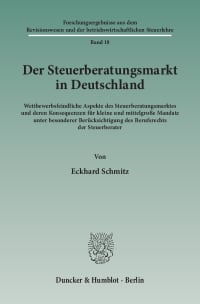 Cover Der Steuerberatungsmarkt in Deutschland