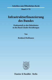 Cover Infrastrukturfinanzierung des Bundes