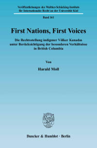 Cover First Nations, First Voices