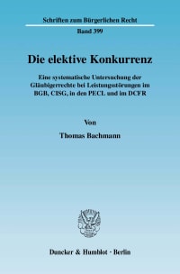 Cover Die elektive Konkurrenz