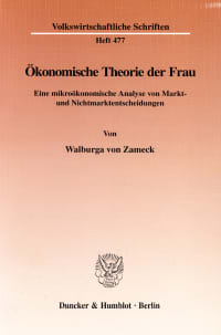 Cover Ökonomische Theorie der Frau