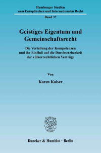 Cover Geistiges Eigentum und Gemeinschaftsrecht