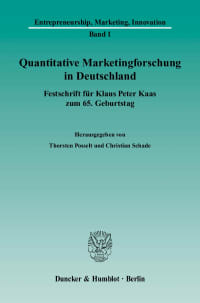 Cover Quantitative Marketingforschung in Deutschland