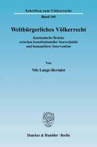 Cover Weltbürgerliches Völkerrecht