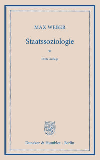 Cover Staatssoziologie