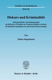 Cover Diskurs und Kriminalität