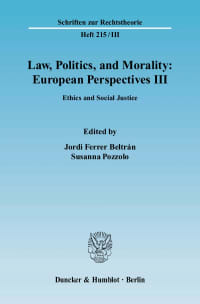 Cover Law, Politics, and Morality: European Perspectives III