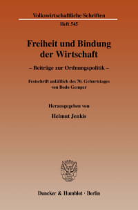 Cover Freiheit und Bindung der Wirtschaft