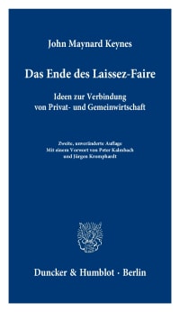 Cover Das Ende des Laissez-Faire