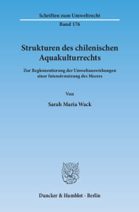 Cover Strukturen des chilenischen Aquakulturrechts