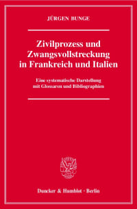 Cover Zivilprozess und Zwangsvollstreckung in Frankreich und Italien