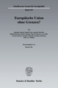 Cover Europäische Union ohne Grenzen?