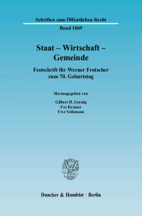 Cover Staat - Wirtschaft - Gemeinde