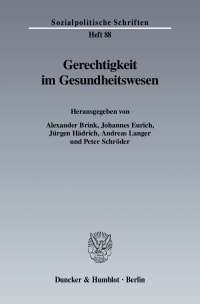 Cover Gerechtigkeit im Gesundheitswesen