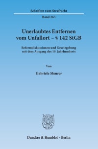 Cover Unerlaubtes Entfernen vom Unfallort – § 142 StGB