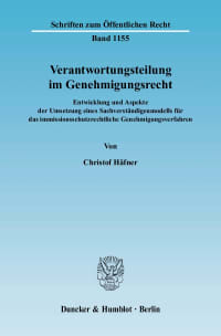 Cover Verantwortungsteilung im Genehmigungsrecht