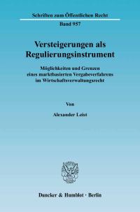 Cover Versteigerungen als Regulierungsinstrument