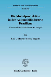 Cover Die Modulproduktion in der Automobilindustrie Brasiliens