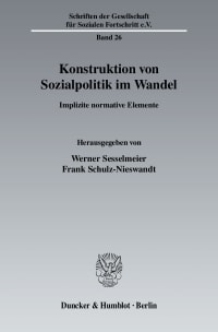 Cover Konstruktion von Sozialpolitik im Wandel