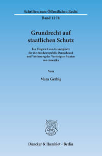 Cover Grundrecht auf staatlichen Schutz