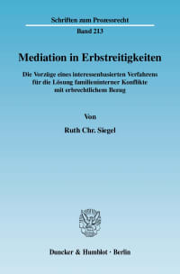 Cover Mediation in Erbstreitigkeiten