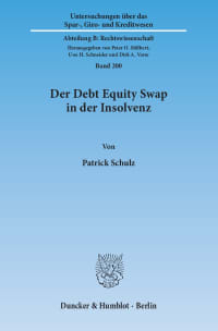 Cover Der Debt Equity Swap in der Insolvenz