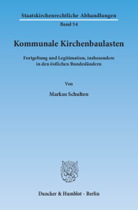 Cover Kommunale Kirchenbaulasten