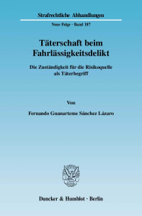 Cover Täterschaft beim Fahrlässigkeitsdelikt