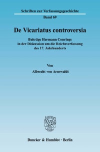 Cover De Vicariatus controversia