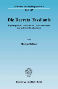 Cover Die Decreta Tassilonis