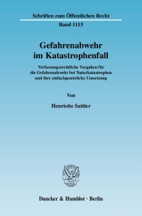 Cover Gefahrenabwehr im Katastrophenfall